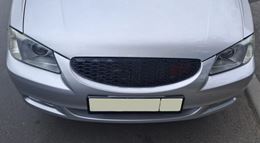 Решетка радиатора Hyundai Accent (плетенка) ЧЕРНЫЙ (вар.2)